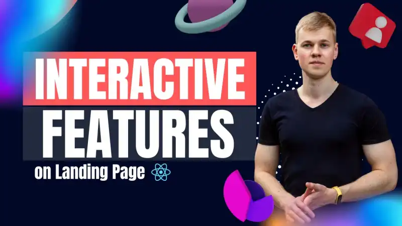 Show Interactive Features on Landing Page with React