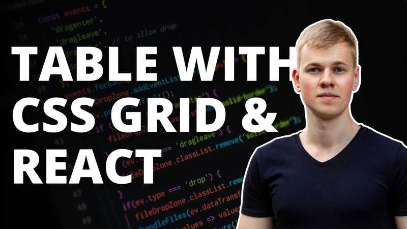 How to make Table with CSS Grid and React