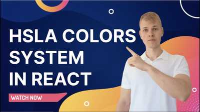 HSLA Colors System In React With Styled Components & TypeScript