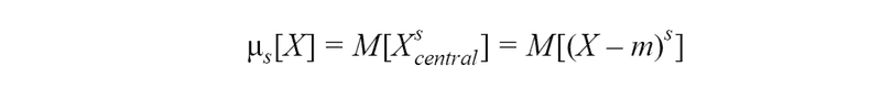 the central moment for a discrete random variable