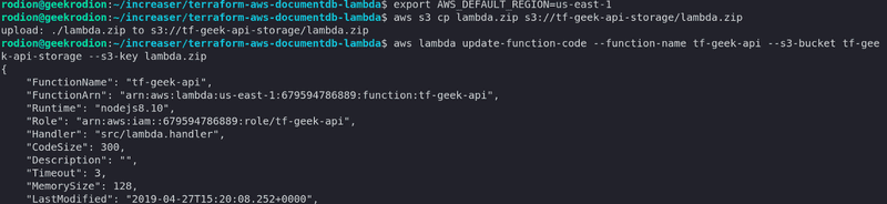 updating Lambda